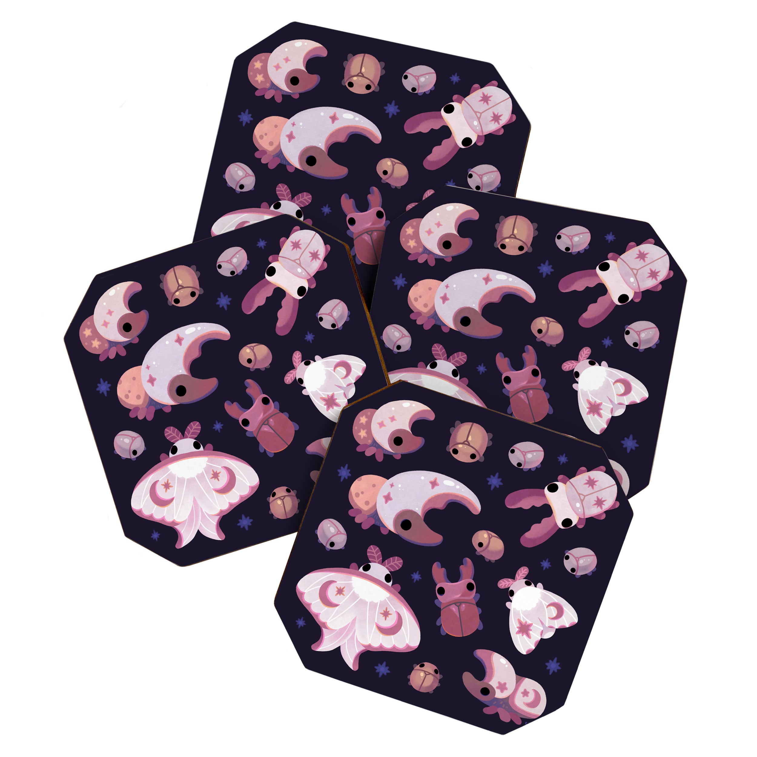 Twinkle twinkle little bugs - dark Coaster Gallery Image 1