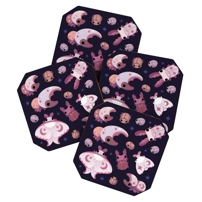 Twinkle twinkle little bugs - dark Coaster Gallery Image 1