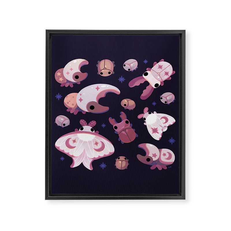 Twinkle twinkle little bugs - dark Framed Canvas Print Gallery Image 8