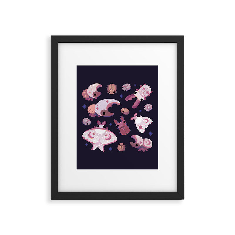 Twinkle twinkle little bugs - dark Framed Art Print Gallery Image 6