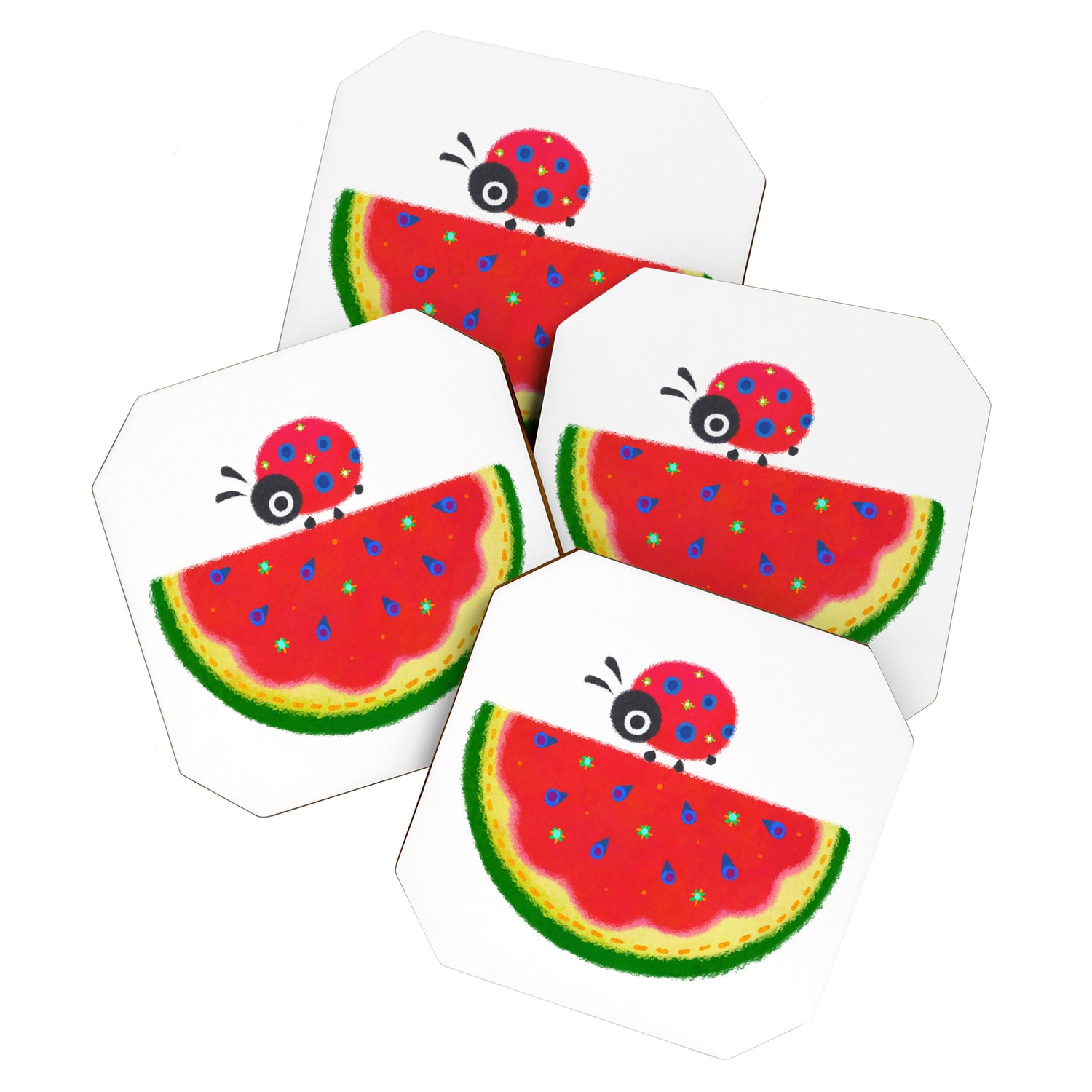 Watermelon&ladybug Coaster Gallery Image 1