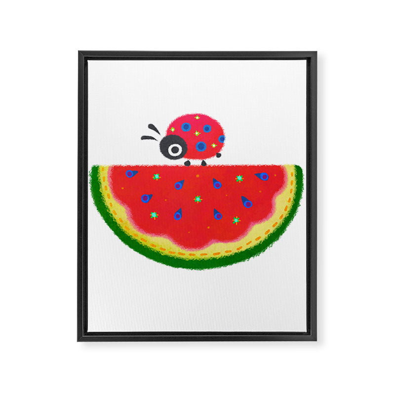 Watermelon&ladybug Framed Canvas Print Gallery Image 8