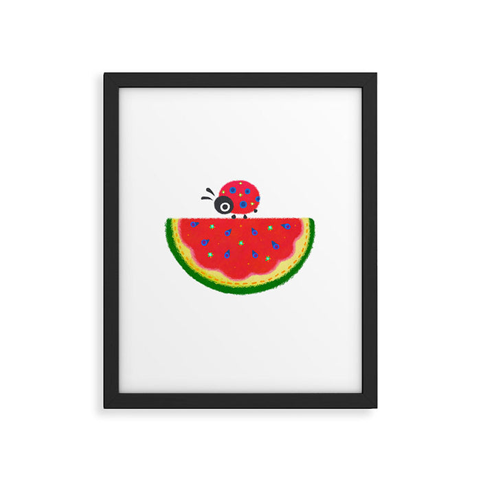 Watermelon&ladybug Framed Art Print Gallery Image 1