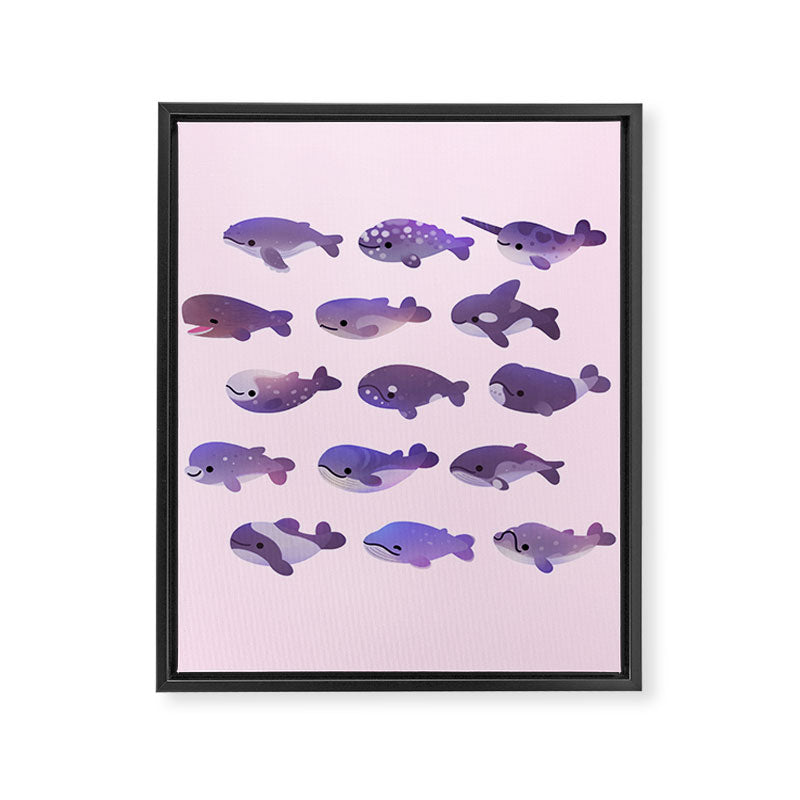 Whale Day - bright Framed Canvas Print Gallery Image 8
