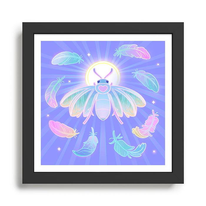 White plume moth Framed Art Print Gallery Image 1