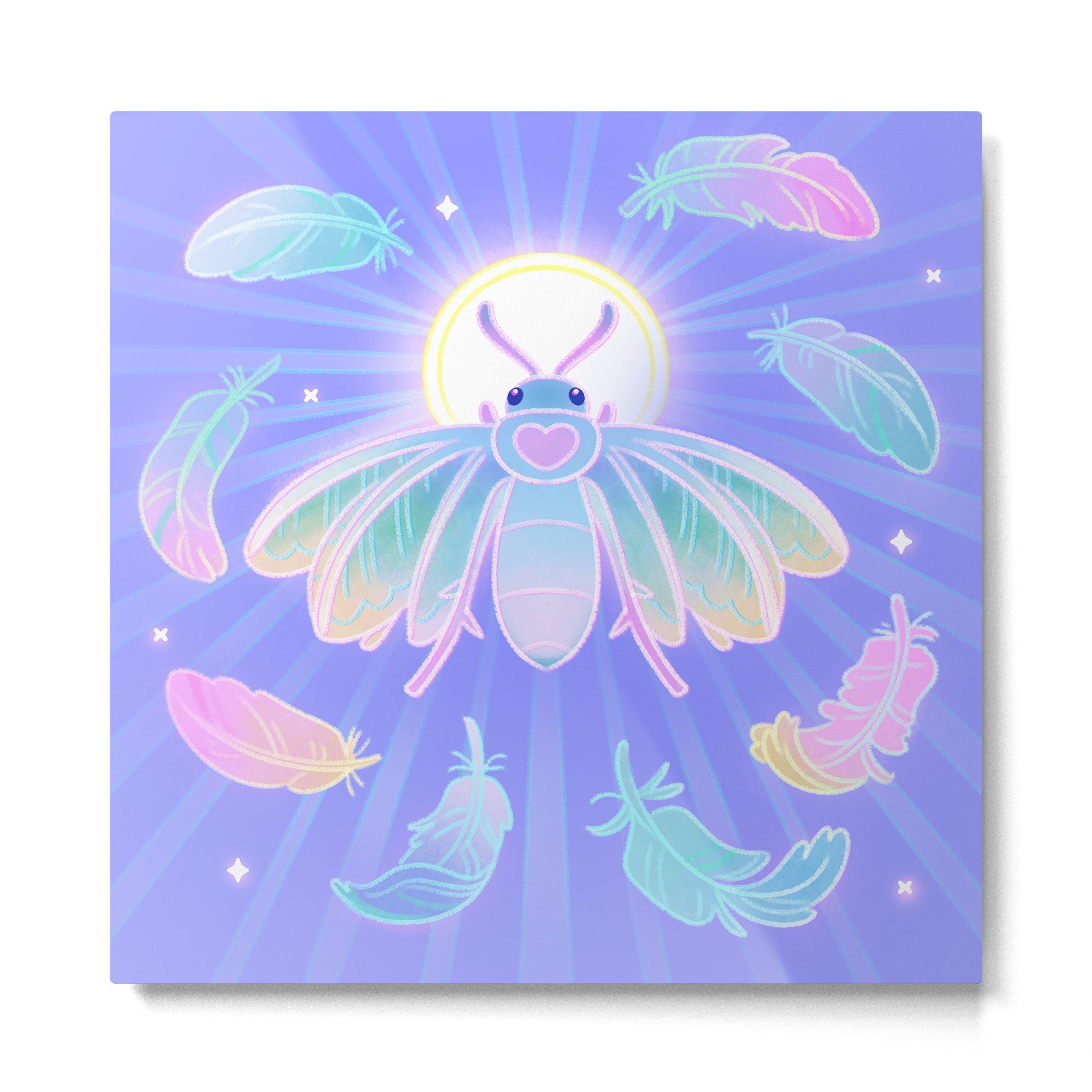White plume moth Metal Print Gallery Image 2
