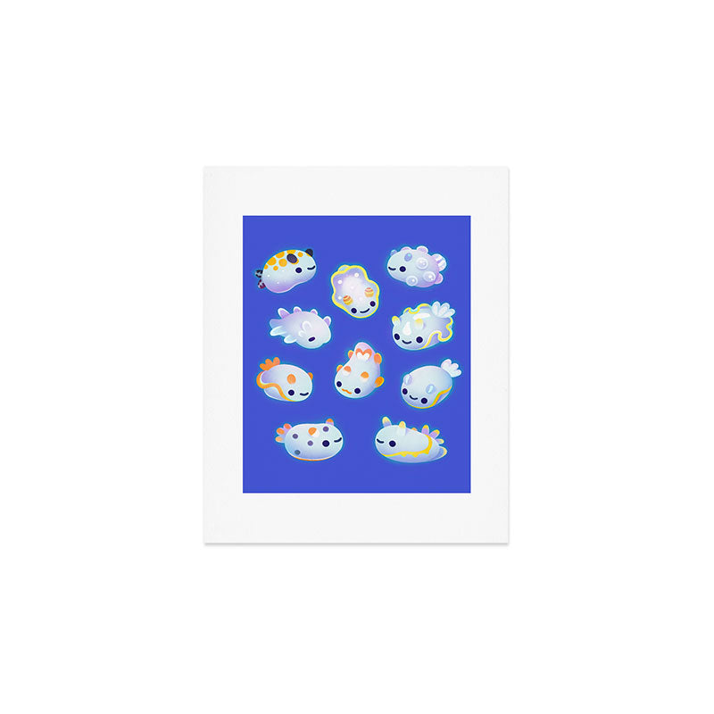 White sea slug Art Print Gallery Image 1