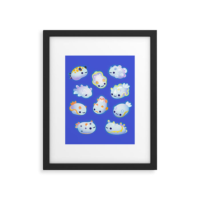 White sea slug Framed Art Print Gallery Image 1