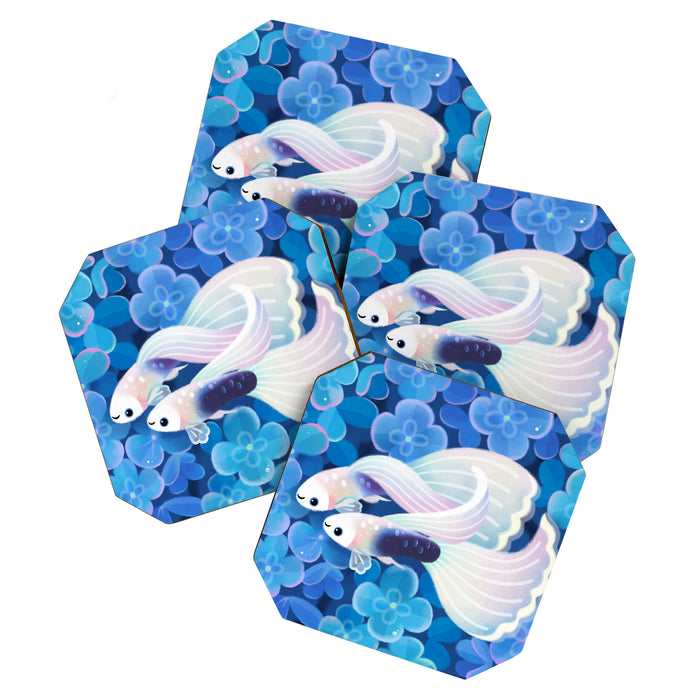 White tuxedo guppy Coaster Gallery Image 1