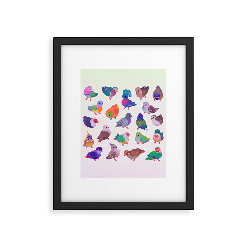 Wild pigeon - light Framed Art Print Gallery Image 6