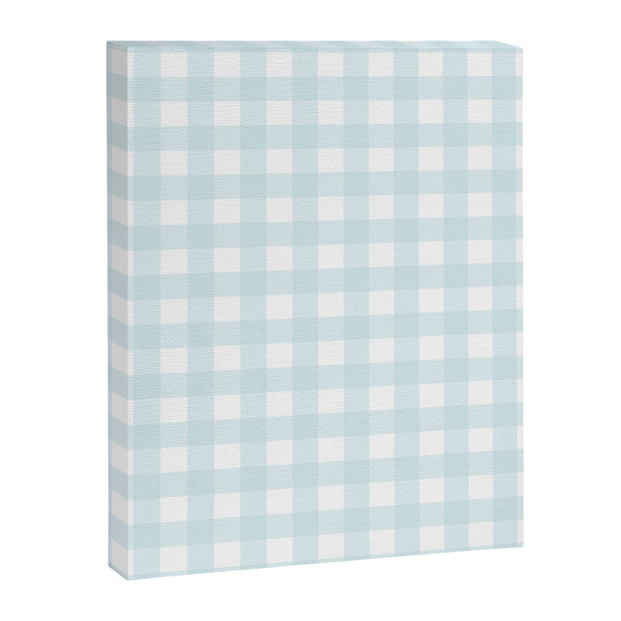 Baby blue gingham pattern Canvas Print Gallery Image 1