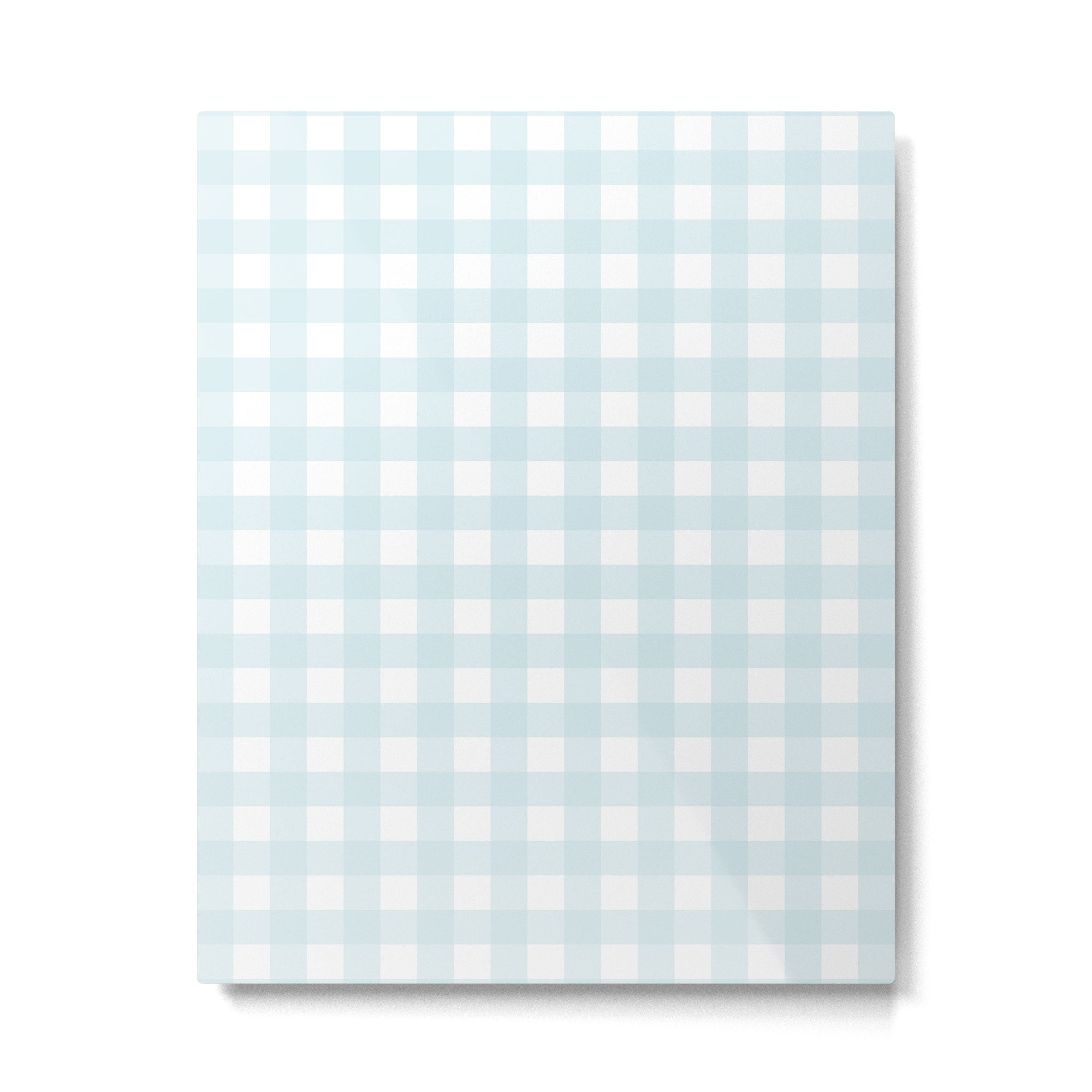 Baby blue gingham pattern Metal Print Gallery Image 6