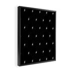 Black and White Lightning Bolt pattern Framed Canvas Print Gallery Image 2