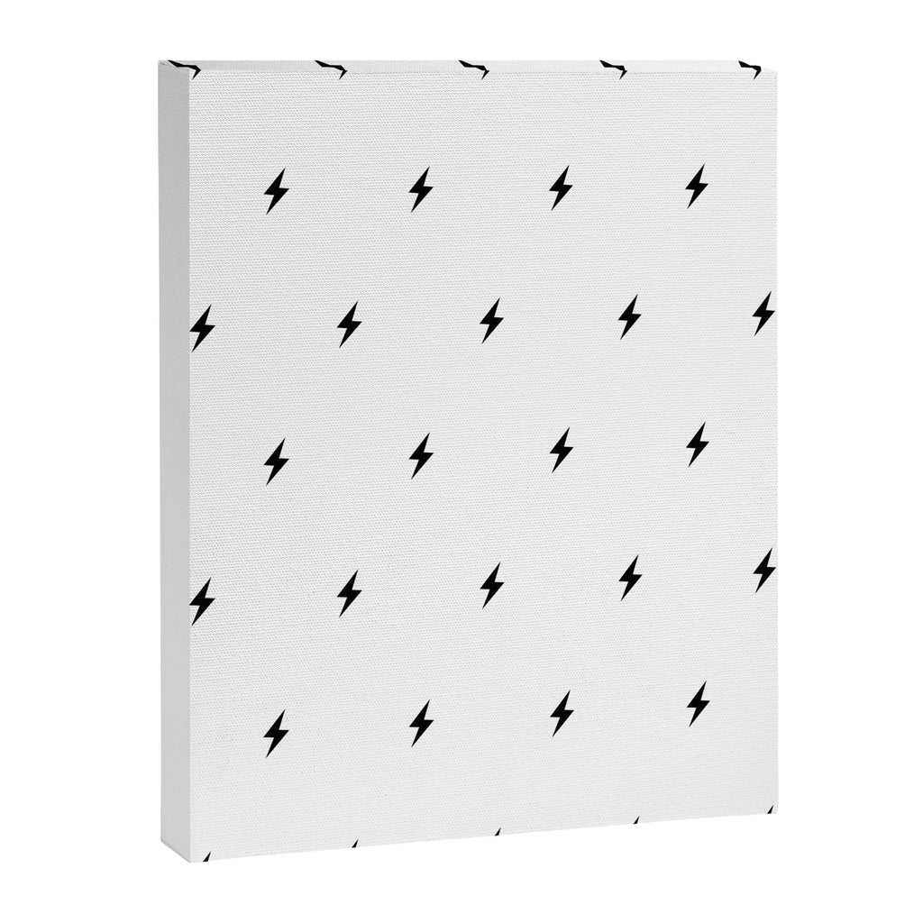 Black Lightning Bolt Pattern Canvas Print Gallery Image 8