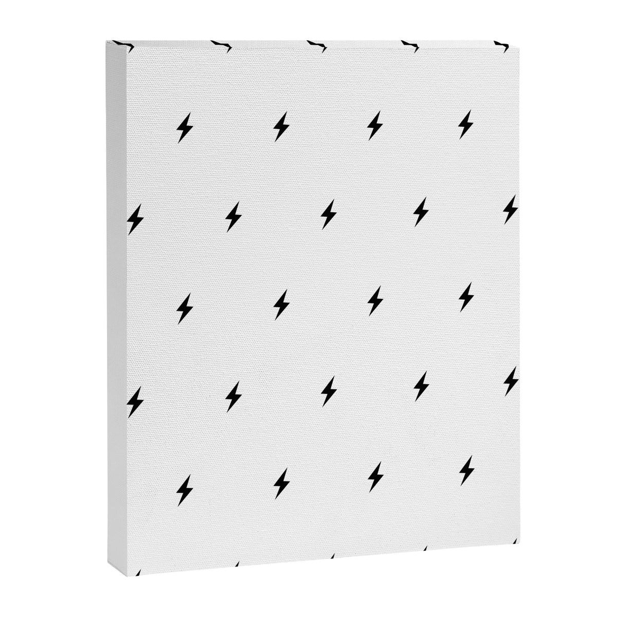 Black Lightning Bolt Pattern Canvas Print Gallery Image 8