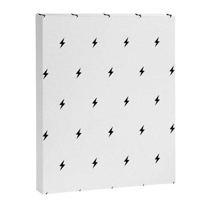 Black Lightning Bolt Pattern Canvas Print Gallery Image 1