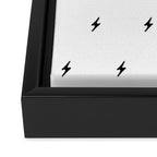 Black Lightning Bolt Pattern Framed Canvas Print Gallery Image 3