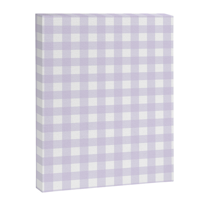 Lilac gingham pattern Canvas Print Gallery Image 1