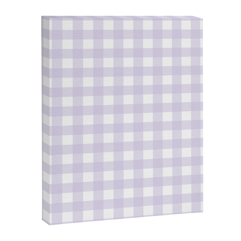 Lilac gingham pattern Canvas Print Gallery Image 8