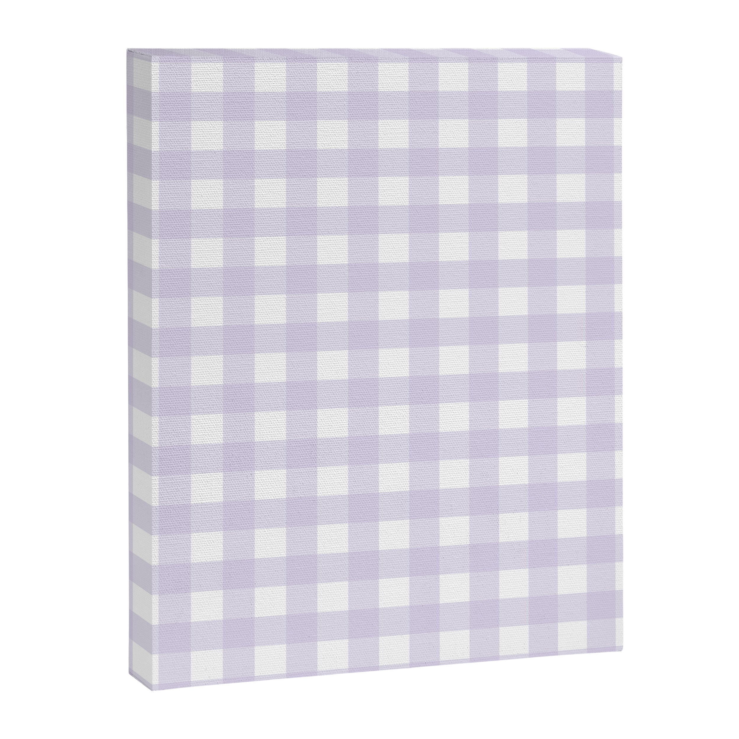 Lilac gingham pattern Canvas Print Gallery Image 8