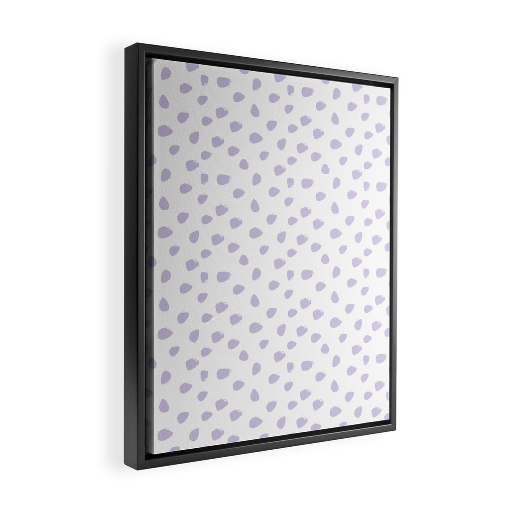 Lilac Seamless Pattern Paint Brush Strokes Framed Canvas Print Gallery Image 2