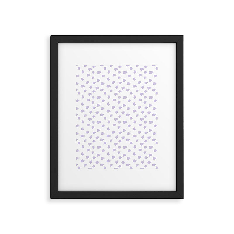 Lilac Seamless Pattern Paint Brush Strokes Framed Art Print Gallery Image 6