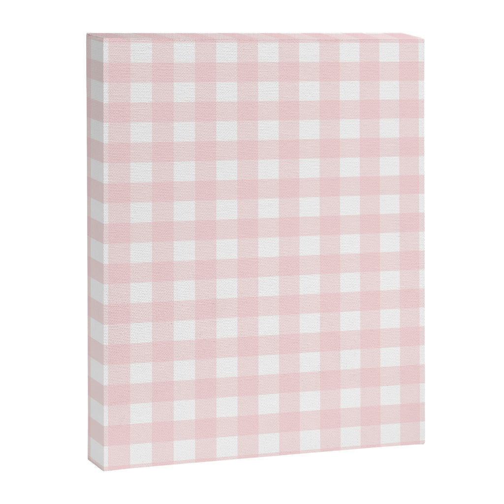 Pastel pink gingham pattern Canvas Print Gallery Image 8