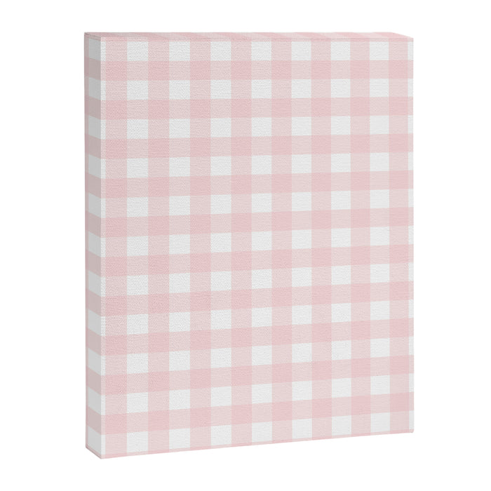 Pastel pink gingham pattern Canvas Print Gallery Image 1