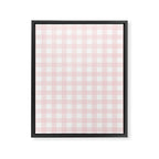 Pastel pink gingham pattern Framed Canvas Print Gallery Image 8
