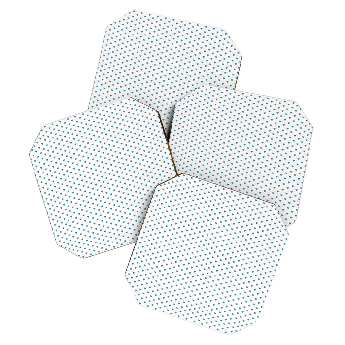 Small Blue heart pattern Coaster Gallery Image 1