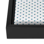 Small Blue heart pattern Framed Canvas Print Gallery Image 3