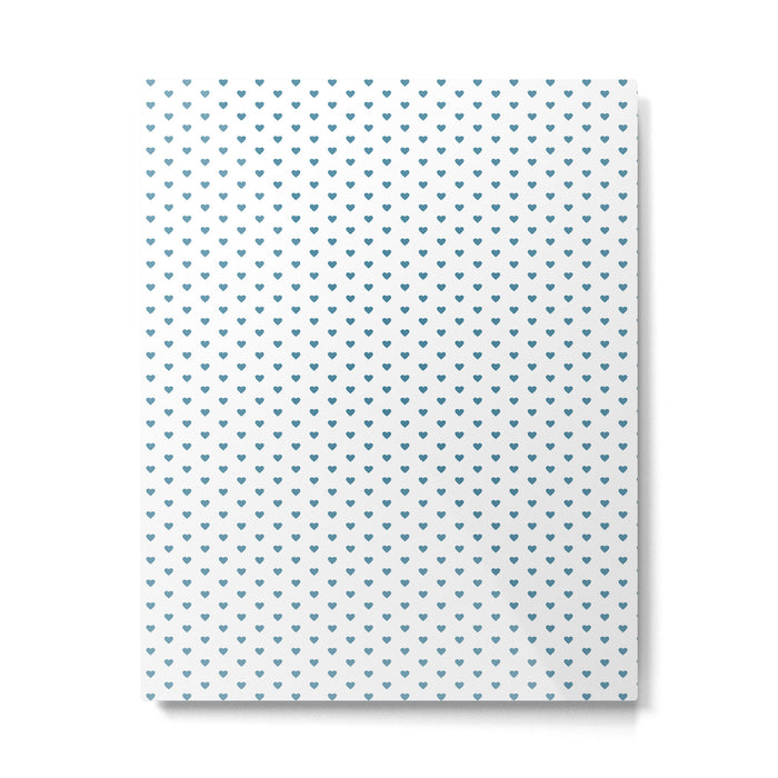Small Blue heart pattern Metal Print Gallery Image 1