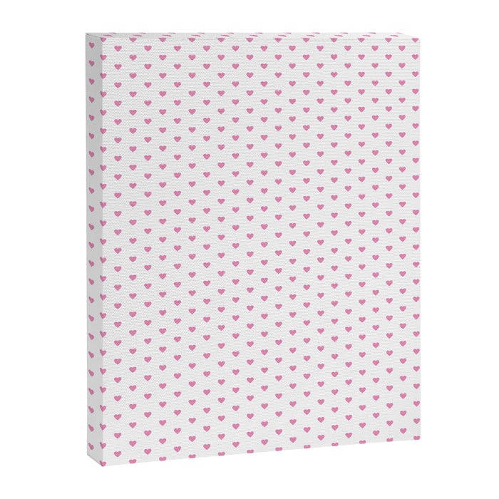 Small Hot Pink heart pattern Canvas Print Gallery Image 1