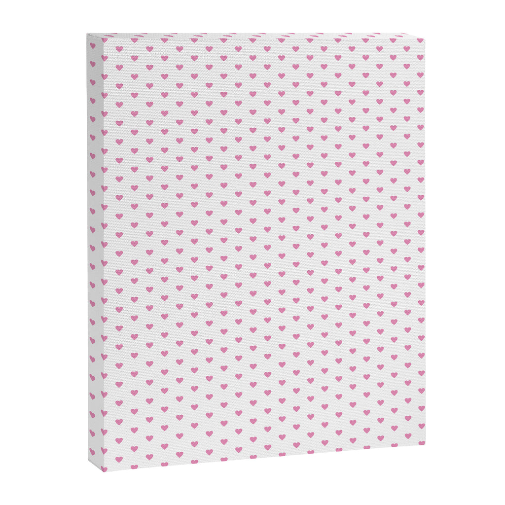 Small Hot Pink heart pattern Canvas Print Gallery Image 8