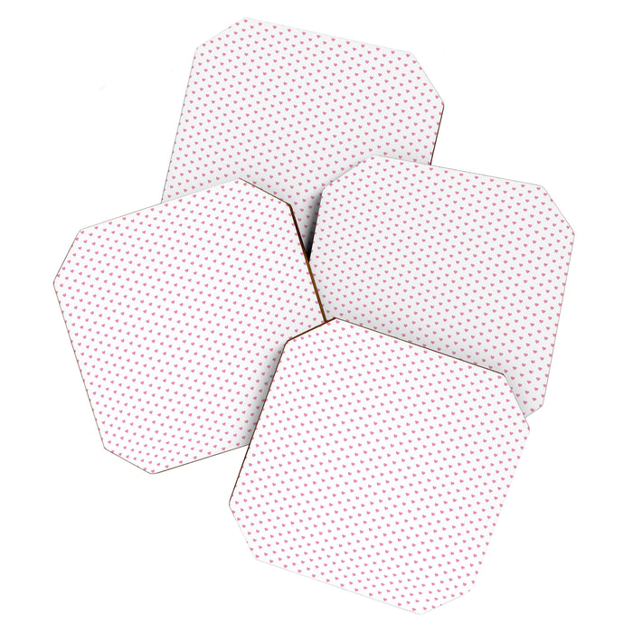 Small Hot Pink heart pattern Coaster Gallery Image 1