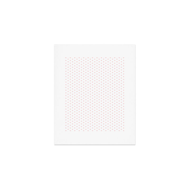 Small Pastel Pink heart pattern Art Print Gallery Image 1