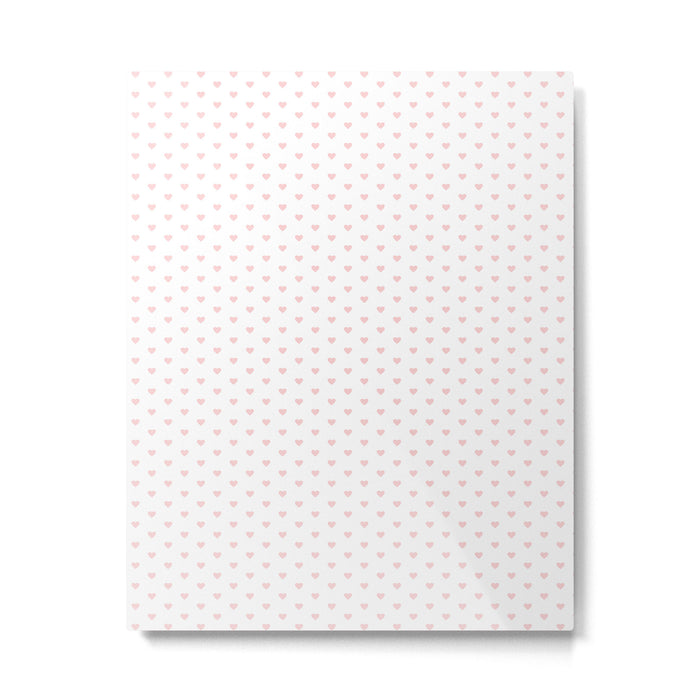 Small Pastel Pink heart pattern Metal Print Gallery Image 1