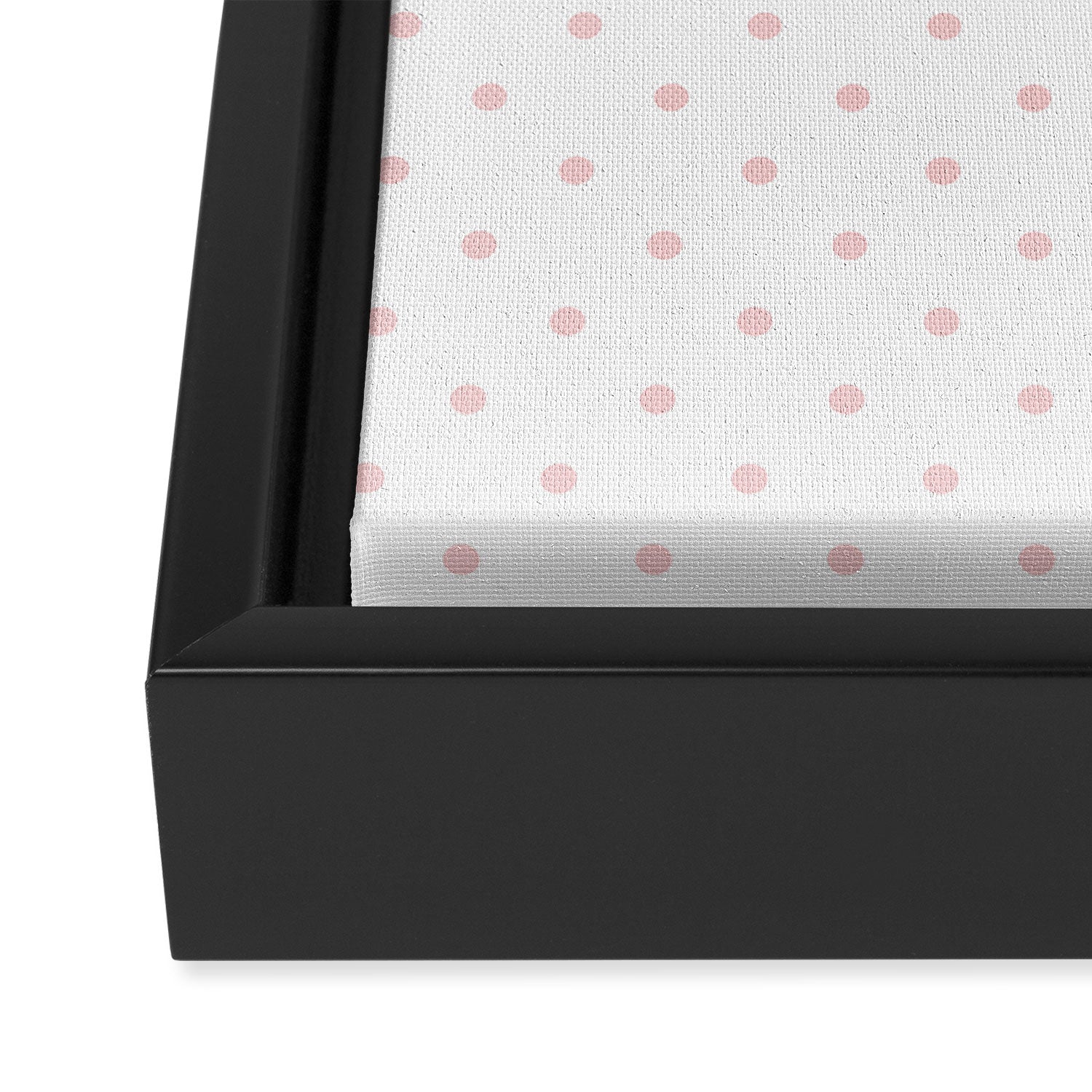Small Pastel Pink Polka dots Background Framed Canvas Print Gallery Image 3