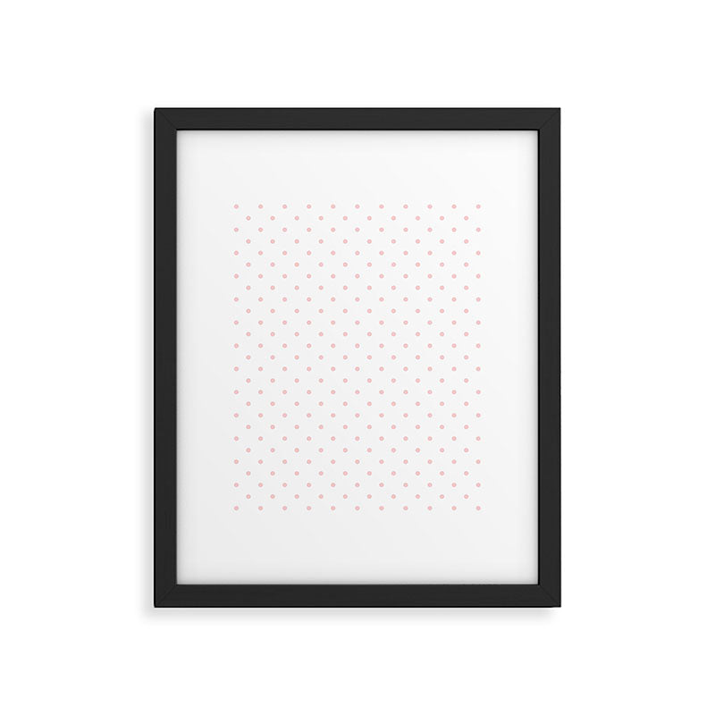 Small Pastel Pink Polka dots Background Framed Art Print Gallery Image 6