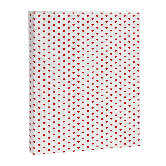 Small Red heart pattern Canvas Print Gallery Image 1