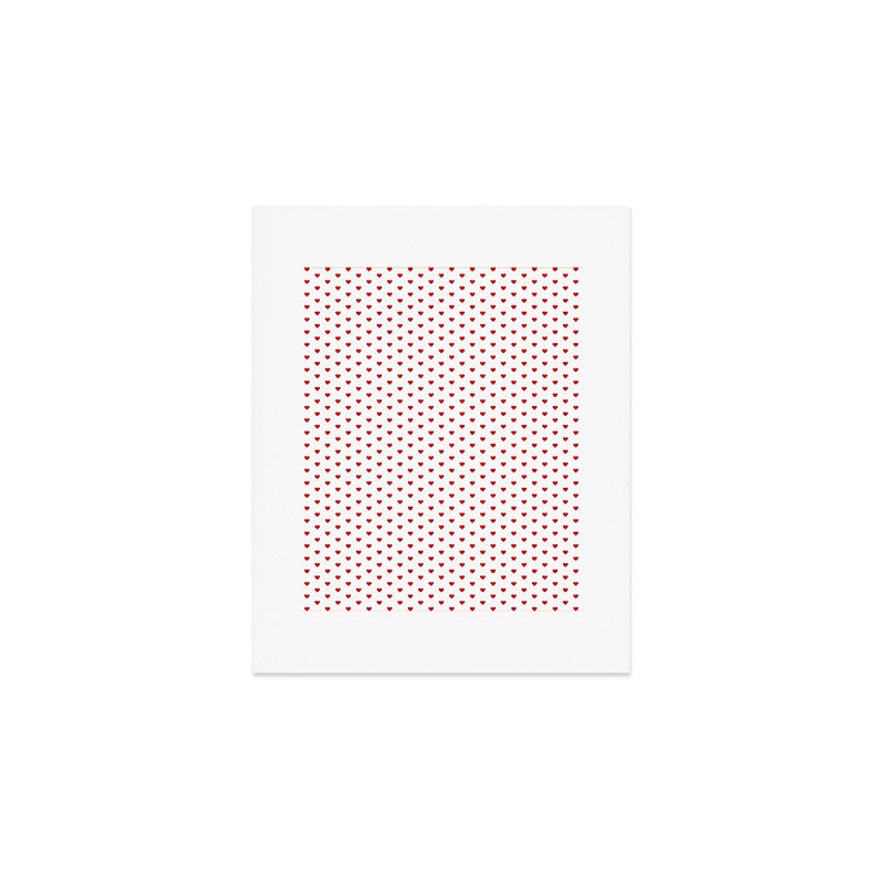 Small Red heart pattern Art Print Gallery Image 1