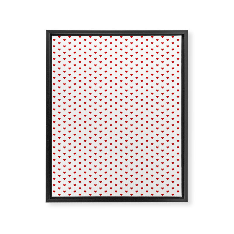 Small Red heart pattern Framed Canvas Print Gallery Image 8