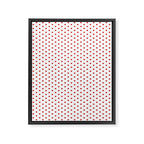Small Red heart pattern Framed Canvas Print Gallery Image 8