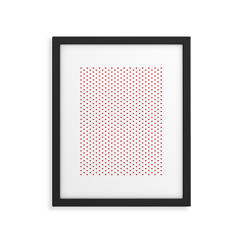 Small Red heart pattern Framed Art Print Gallery Image 6