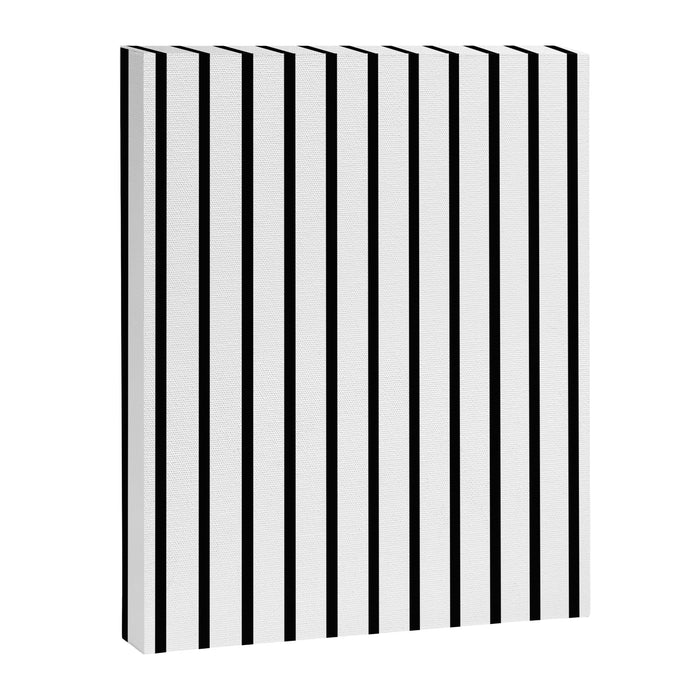 Vertical Black Stripes Pattern Canvas Print Gallery Image 1