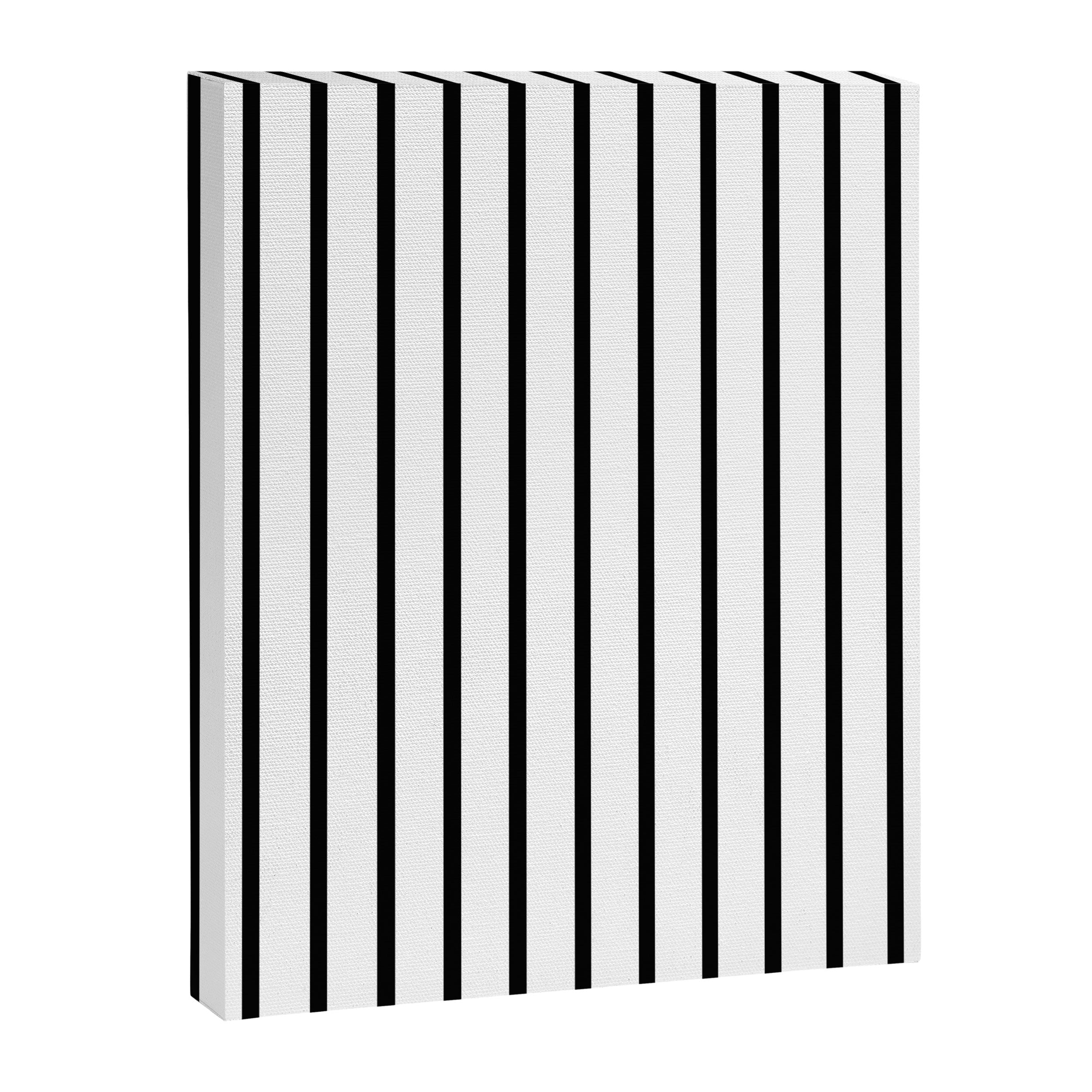 Vertical Black Stripes Pattern Canvas Print Gallery Image 8
