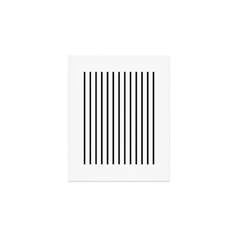 Vertical Black Stripes Pattern Art Print Gallery Image 1