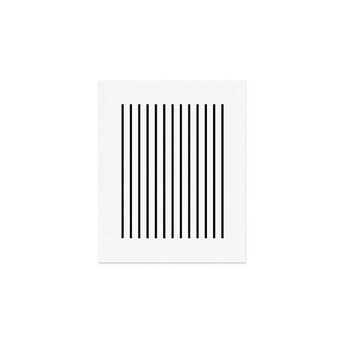 Vertical Black Stripes Pattern Art Print Gallery Image 1