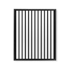 Vertical Black Stripes Pattern Framed Canvas Print Gallery Image 8