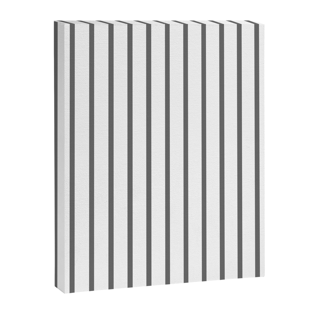 Vertical Dark Grey Stripes Pattern Canvas Print Gallery Image 8